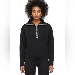 EUC Nike Black Crop Mock Neck Sweatshirt Black Size Large